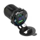 Mufa montaj bricheta auto, incarcare 2X USB Quich Charge, voltmetru, 3000MAH