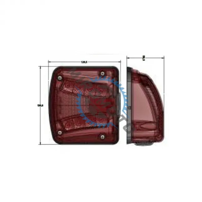 Set 2 lampi pentru numar inmatriculare, LED NEON, 12-24V, alb-rosu