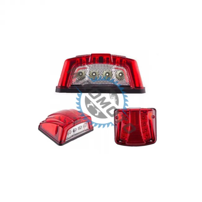 Set 2 lampi pentru numar inmatriculare, LED NEON, 12-24V, alb-rosu