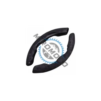 Set 2 ornamente volan, finisaj alcantara negru, dimensiune universala