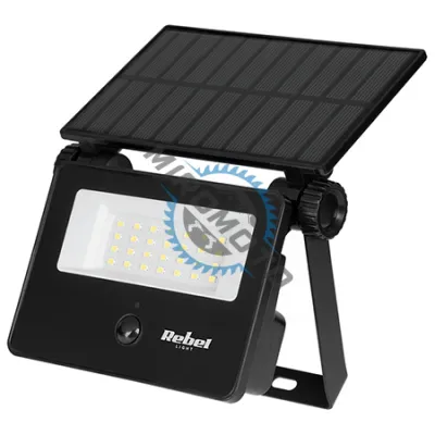 Lampa solara LED, tip proiector, cu senzor de miscare, 28 x LED Tip 2835, 800 lm, IP 54, 6W