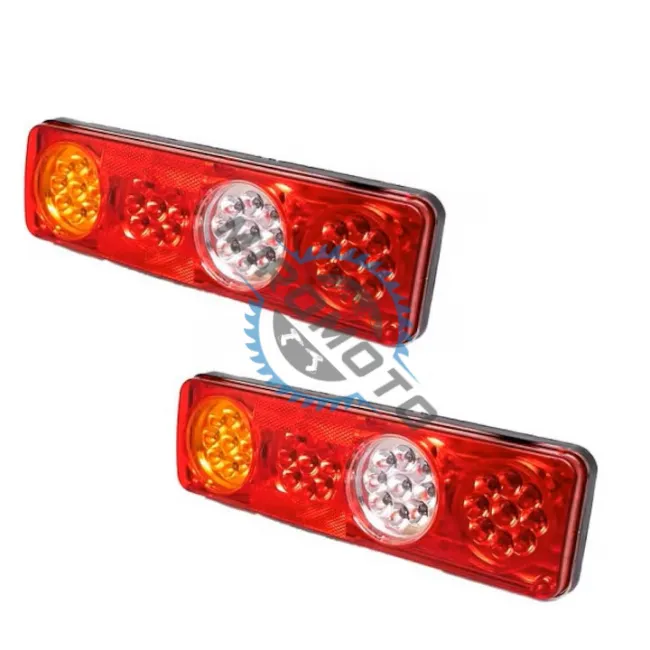 Set 2 lampi spate camion cu LED, 5 functii, remorca, trailer, 12-24 V, 300x90 mm