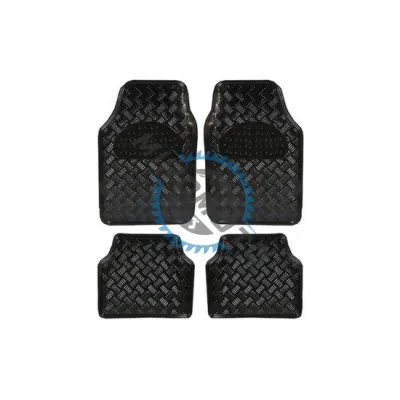Set 4 covorase auto universale, model diamond, crom, negru lucios