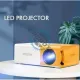Videoproiector portabil, proiectie 24-80 inch, rezolutie 1080P suportata, TFT LCD, alb/galben
