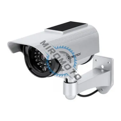 Camera de supraveghere falsa, incarcare solara, lumina de avertizare