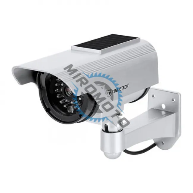 Camera de supraveghere falsa, incarcare solara, lumina de avertizare