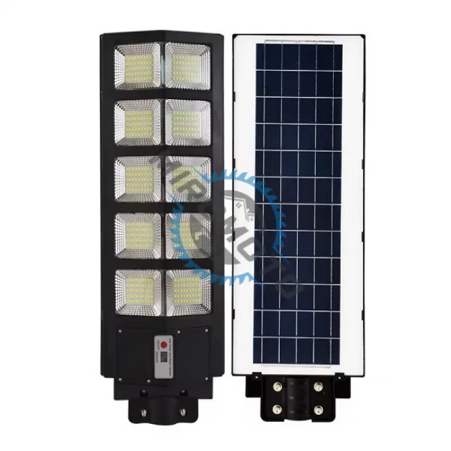 Lampa solara stradala cu panou solar si telecomanda, 500W, 10 celulele led, rezistent la apa ip65, senzor de miscare si lumina