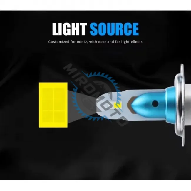 Set 2 becuri led auto, H1, 60W, lumina alb-rece, 6000 lumeni, 6000k, IP68