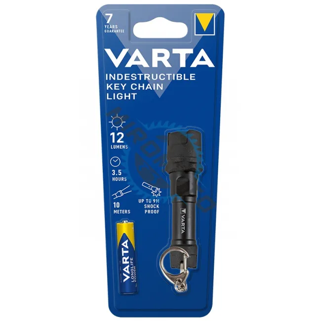 Lanterna LED breloc Varta 16701, 12 lm, rezistenta sporita, 1AAA