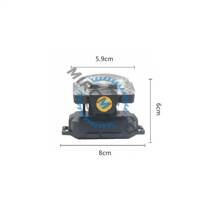 Lanterna de cap reincarcabila, 5w, LED + COB, 2 moduri de iluminare alb + stroboscop rosu, 200lm, ajustabil 180 grade