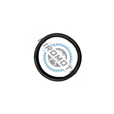 Husa volan imitatie piele, marime M, culoare negru, cusatura rosie