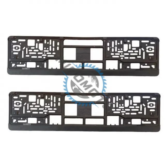 Set 2 bucati suport numar inmatriculare auto, fata-spate, plastic, negru