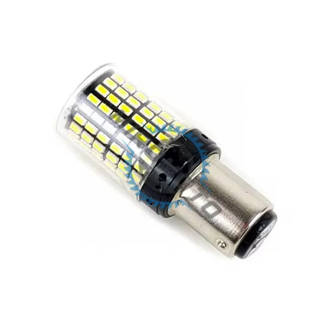 Set 2 becuri Led, BAY15D / 1157G, cu 2 faze P21/5w marsarier si pozitie, 144 SMD 3014, culoare alb, tensiune, 12v