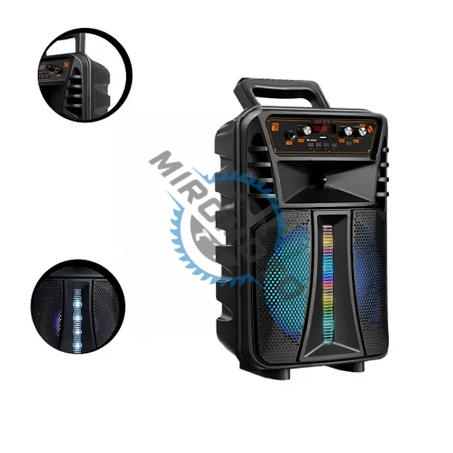 Boxa Portabila, 30W, Bluetooth V5.1, Usb, TF Card, FM, 1500mah, 8", microfon, HD Sound, negru