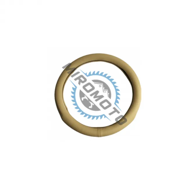 Husa volan imitatie piele cu gaurele, marime M, 37-39cm, culoare Bej