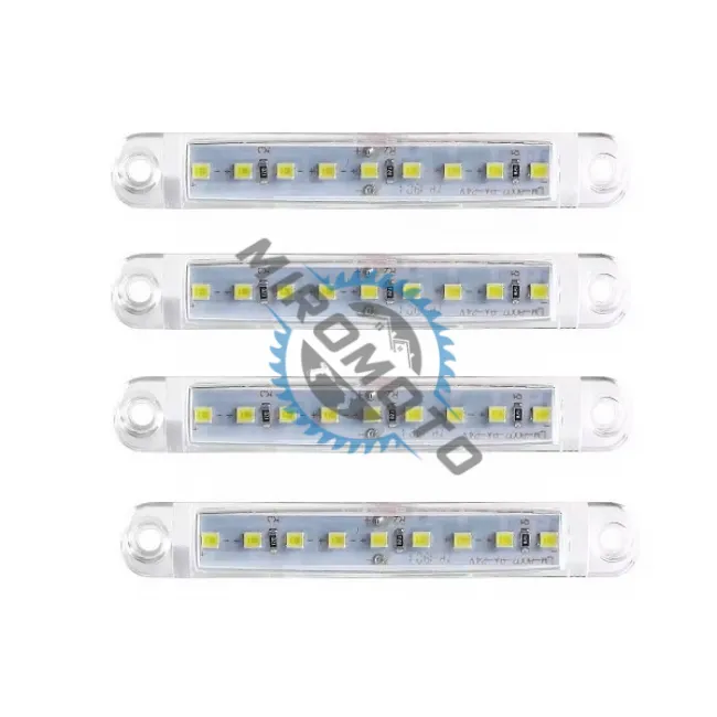 Set 4 lampi laterale gabarit LED, remorca / platforma / camper, tensiune 12V-24V, lumina alba