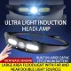 Lanterna De Cap LED, 3 surse de lumina, 1 X COB Ultra-Bright, XPG LED, Profesionala, Acumulator, Senzor Miscare