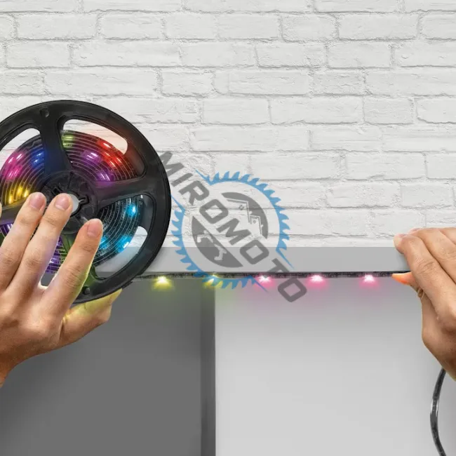 Banda led RGB, cu panou solar pentru exterior, lungime 5 metri