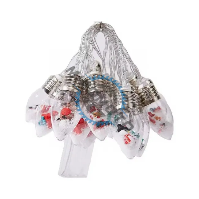 Ghirlanda luminoasa cu efecte de Craciun, lungime 6 metri, 40 becuri, alimentare baterii, putere 2.4w, lumina calda continua + stroboscop