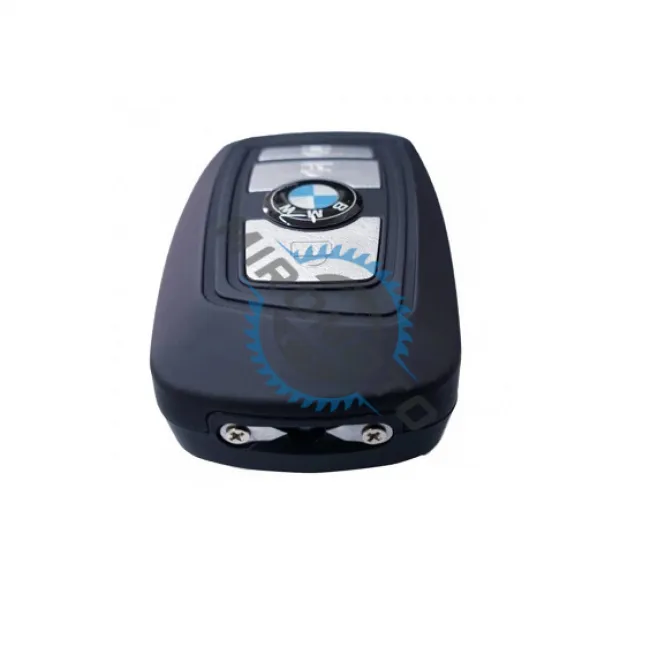 Dispozitiv cu electrosoc profesional pentru autoaparare, tip cheie auto BMW, cu lanterna si sirena