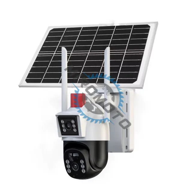 Camera de supraveghere video, panou solar, conexiune WIFI, 4+4MP, FULL Color Night, 355°, IP66, Zoom, Alarma, microfon, senzor miscare, Smart IR