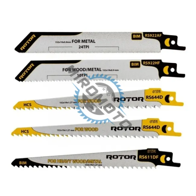 Set 5 Panze fierastrau sabie pentru lemn/metal ROTOR RSS1