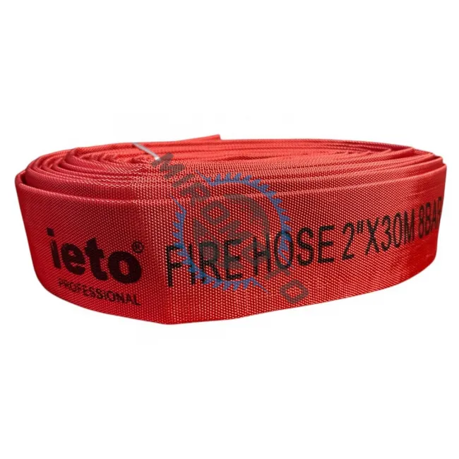 Furtun pompier, 2 toli, 30 m, 8 bar, IETO Professional rosu