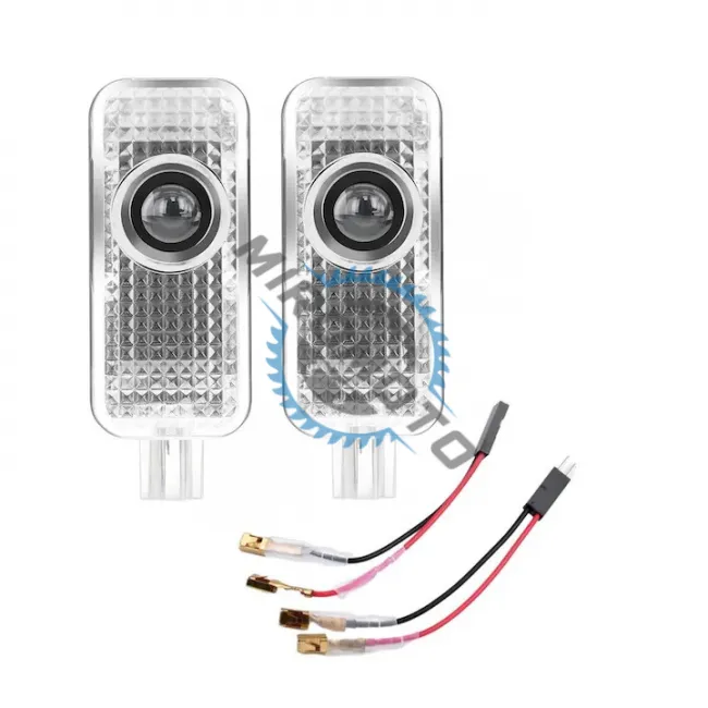 Set 2 bucati emblema Logo LED pentru portiera dedicata marca auto Audi A3, A4, A5, A6, A7, Q3, Q5, Q7 Plug and Play, Alb