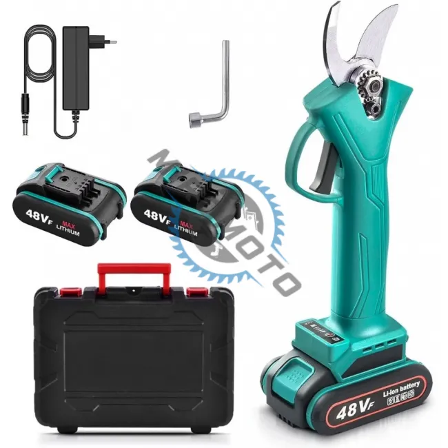 Foarfeca electrica de gradina, pentru taiat crengi pomi, SDK, 48 V, cu 2 acumulatori Li-ion 4Ah