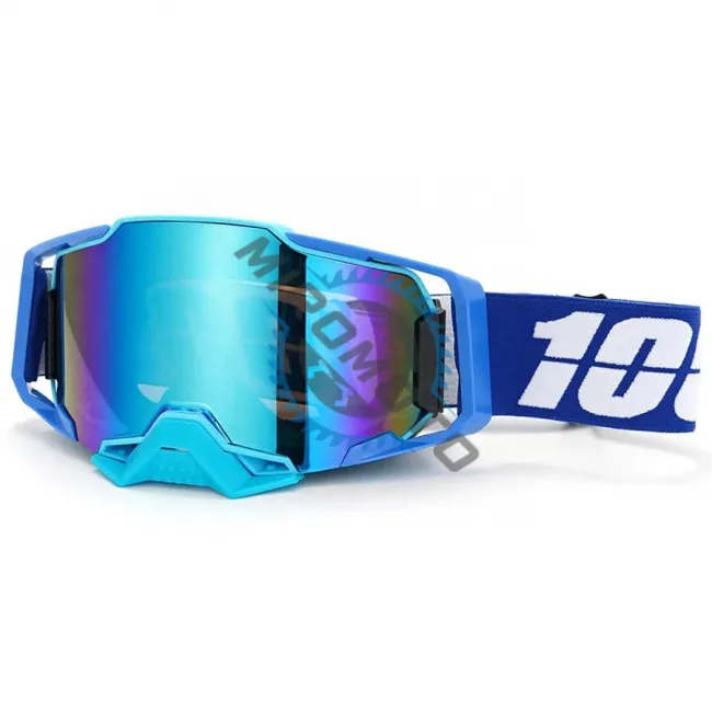 Ochelari ATV / Enduro / Motor Cross, model 100% Albastru