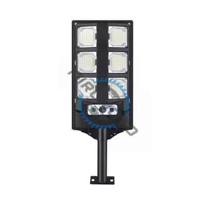 Lampa solara stradala cu panou solar si telecomanda, 50W, suport metalic, 6 celulele led, rezistent la apa, senzor de miscare si lumina