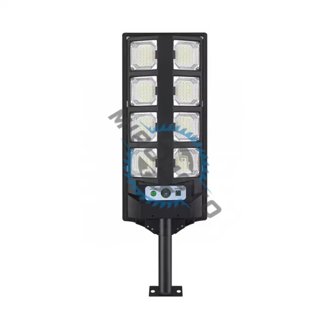 Lampa solara stradala cu panou solar si telecomanda, 70W, suport metalic, 8 celulele led, rezistent la apa, senzor de miscare si lumina