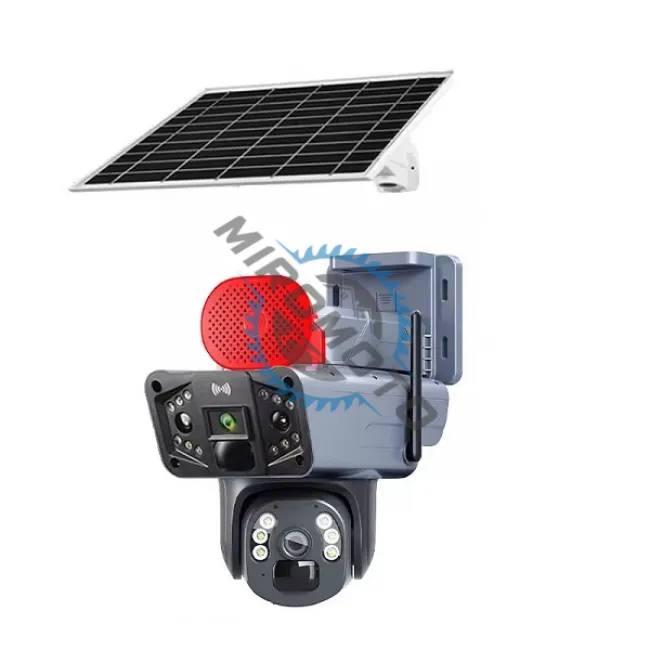 Camera De Supraveghere Dubla, Panou Solar, Conexiune 4G SIM Slot, 3+3 MP FULL HD, 355°, Impermeabil, Alarma, Tracking, Microfon, app O-KAM PRO
