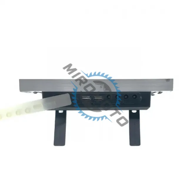 Panou solar 10W cu acumulator 9600mAh, portabil, cu 2 proiectoare de 9w, tensiune intrare 5V, functie baterie externa, negru