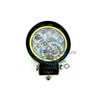 Proiector LED CH07-02 rotund 27W cu angel eyes Spot Beam 30 12V 24V  Proiector LED CH07-02 rotund 27W cu angel eyes Spot Beam 30 12V 24V