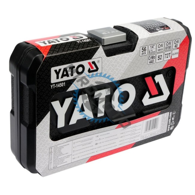 Trusă chei tubulare și biți 1/4" 56 piese Yato YT-14501