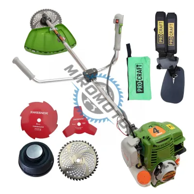 Motocoasa pe benzina Procraft T5600, 4 timpi, 7 CP, accesorii incluse Motocoasa pe benzina Procraft T5600, 4 timpi, 7 CP, accesorii incluse