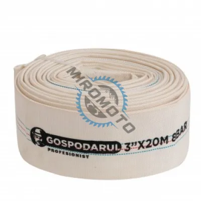 Furtun pompieri textil, Panzat, PVC interior, 3'', ø 75mm, 8 Bar tip B 20m Furtun pompieri textil, Panzat, PVC interior, 3'', ø 75mm, 8 Bar tip B 20m
