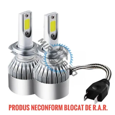 Set 2 Becuri LED Auto H7, C6, 6000K, 36 W