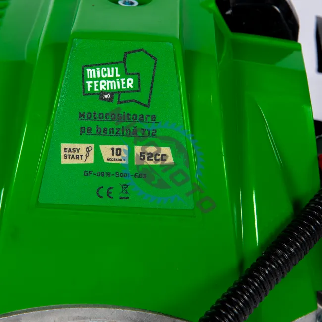 Motocoasa pe benzina Micul Fermier GF-0915, 2 timpi, 3.5 kW, 4.6 CP, accesorii incluse