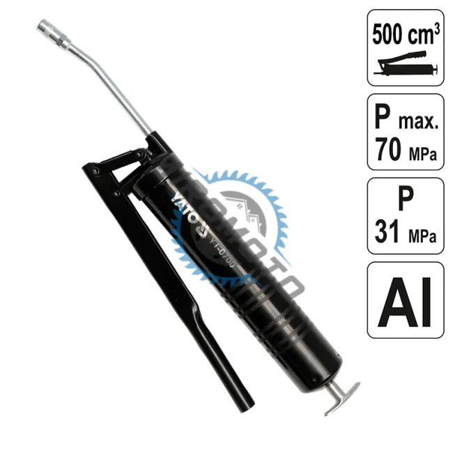 Decalimetru / pistol manual de gresat-vaselina Yato YT-0700, 500ml, furtun rigid