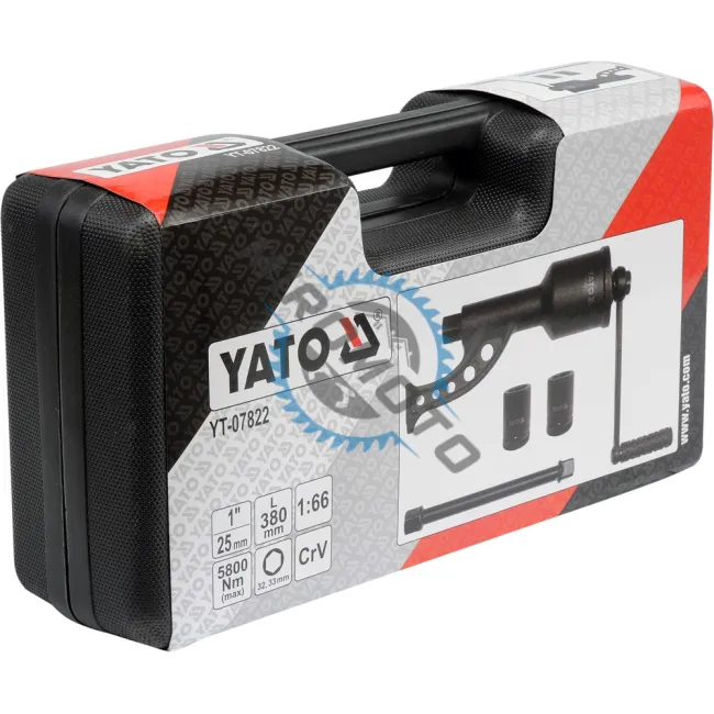 Cheie amplificator de forta cu prelungitor 1", 5800 Nm, 380 mm, Yato, YT-07822