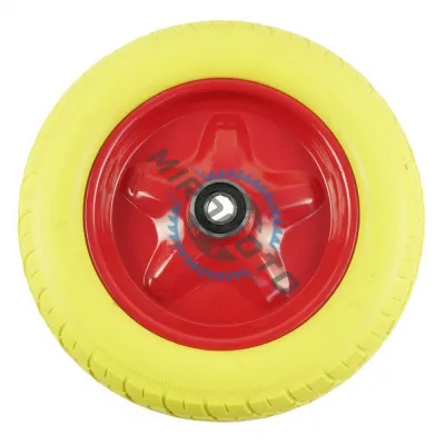 Roata roaba din spuma poliuretanica cu rulment, 3.00-8/4.00-8, Ax 20mm Roata roaba din spuma poliuretanica cu rulment, 3.00-8/4.00-8, Ax 20mm