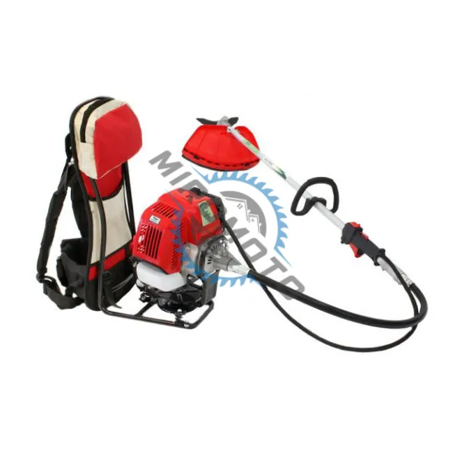 Motocoasa cu prindere tip rucsac Micul Fermier GF-1550, motor 2 timpi, 3.5 kW, 4.76 CP, 7 accesorii, tija flexibila