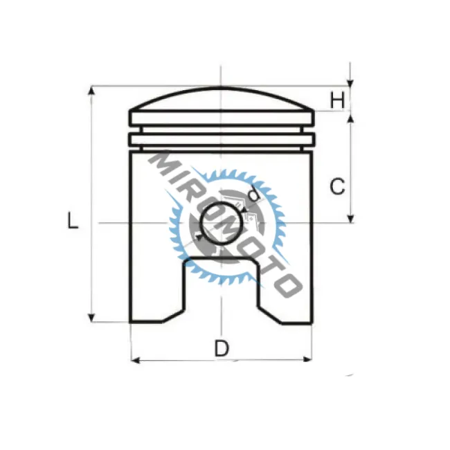 Kit piston scuter Piaggio / Gilera 50cc (39mm), 4-Timpi