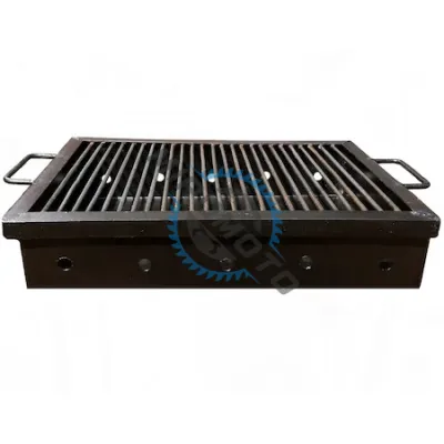 Gratar Romanesc de gradina fix si mobil 60x40 cm, Fabricat Manual, Negru