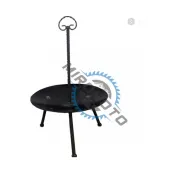 Gratar disc din otel, din taler de tractor, realizat manual, picioare detasabile, maner rece, grosime 3,5 mm, diametru 51 centimetri