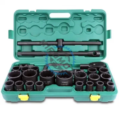 Trusa chei tubulare bihexagonale forta, 26 piese 21-65mm, 3/4 si 1 tol Trusa chei tubulare bihexagonale forta, 26 piese 21-65mm, 3/4 si 1 tol