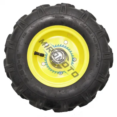 Roata Roaba - TT - ax 20mm - rulment - crampoane - 3.50-6 4PR Roata Roaba - TT - ax 20mm - rulment - crampoane - 3.50-6 4PR