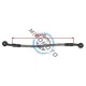 Furtun hidraulic frana moto ATV, lungime 900mm Furtun hidraulic frana moto ATV, lungime 900mm